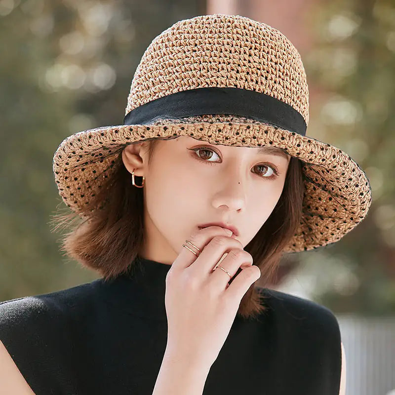 Women's Straw Hat - Japanese Style Sun Protection Hat