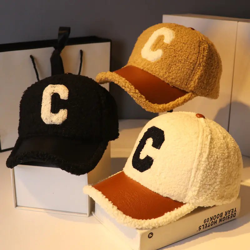Korean Style Lamb Hair Hat for Women - Autumn/Winter