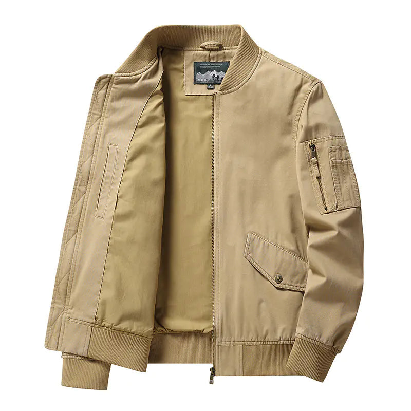 Men's Short Stand Collar Work Jacket