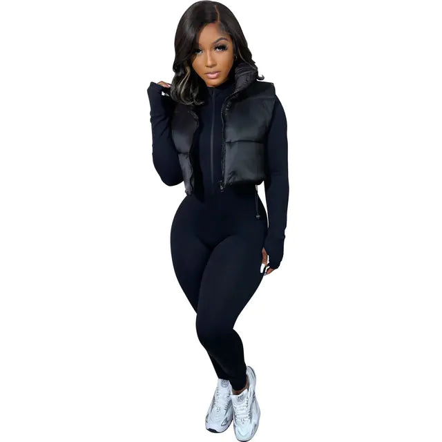 Cotton Sleeveless Vest for Women - Winter Top Coat