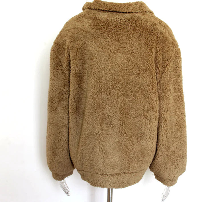 Women's Zip-Up Plush Jacket