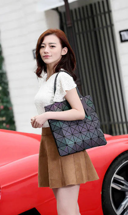 Geometric Diamond Shoulder Bag - Fashionable Tote Bag
