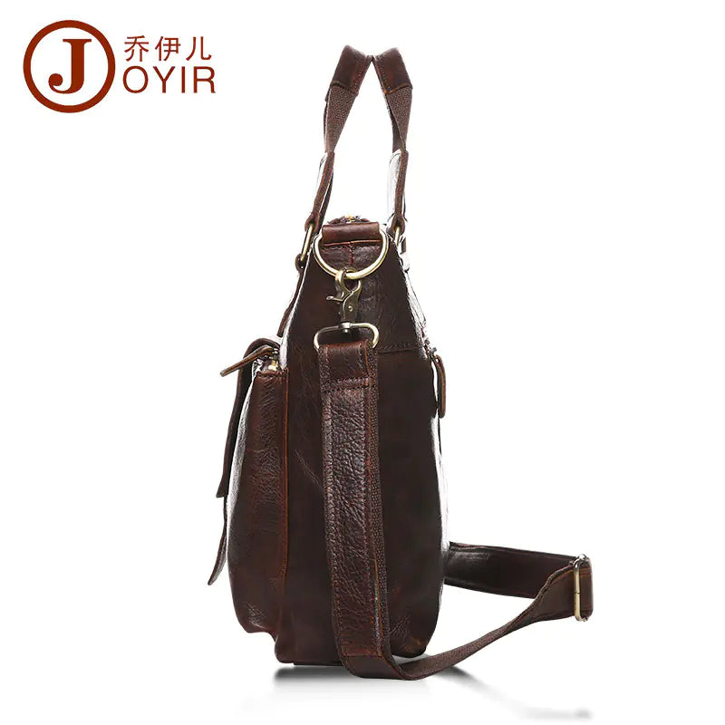 Leather Men's Messenger Bag - Crossbody Shoulder Bag