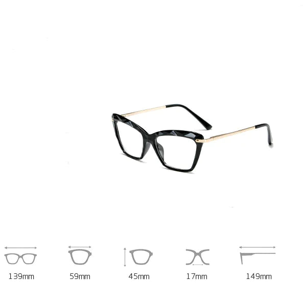 Stylish Crystal Multi-Faceted Glasses for Women LD2500