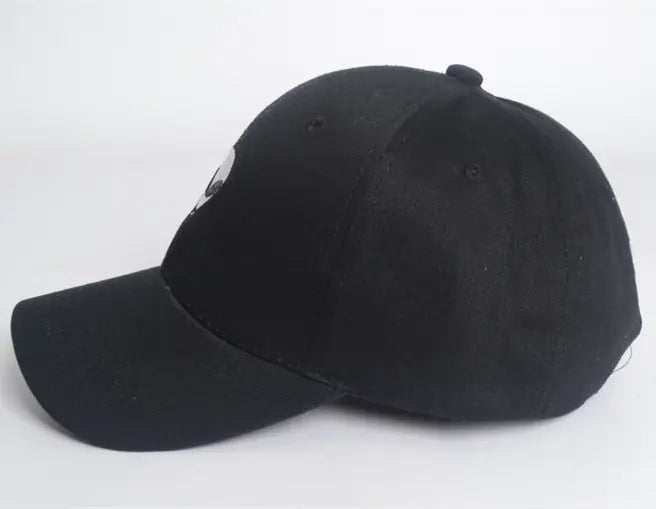Alien Head Embroidered Baseball Cap with Skull Design