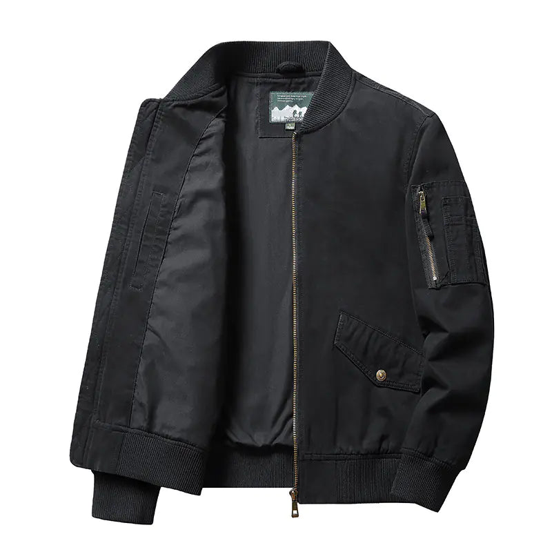 Men's Short Stand Collar Work Jacket