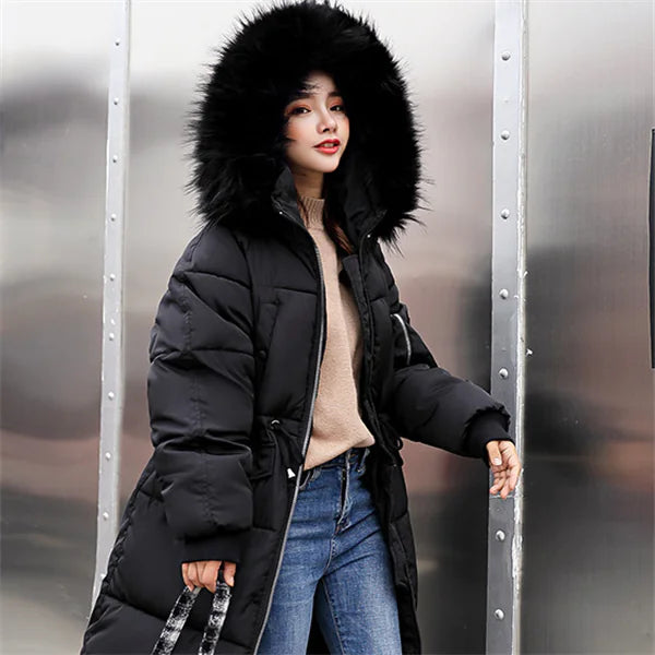 Large Fur Collar Down Jacket