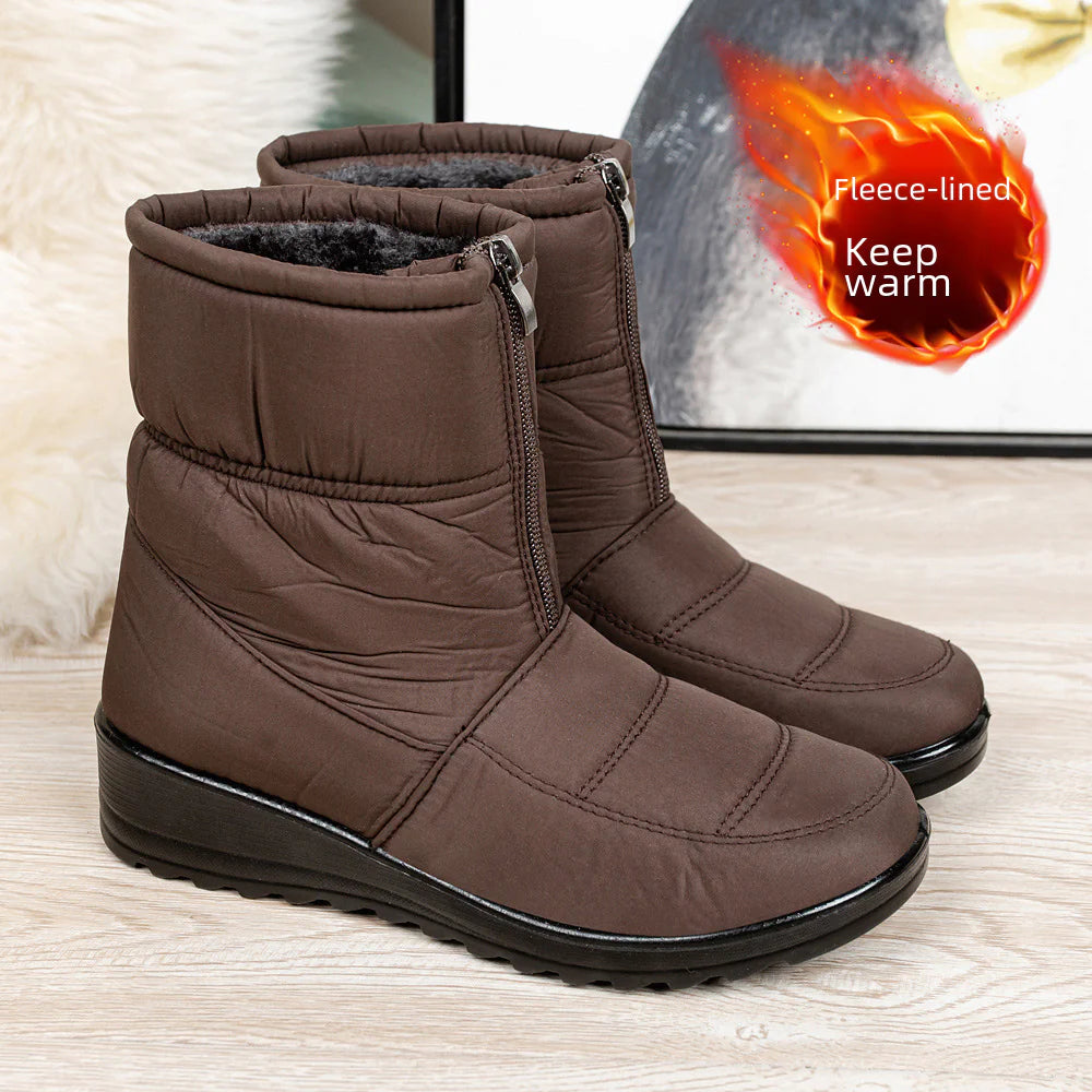 Winter Waterproof Slip-On Boots for Older Women