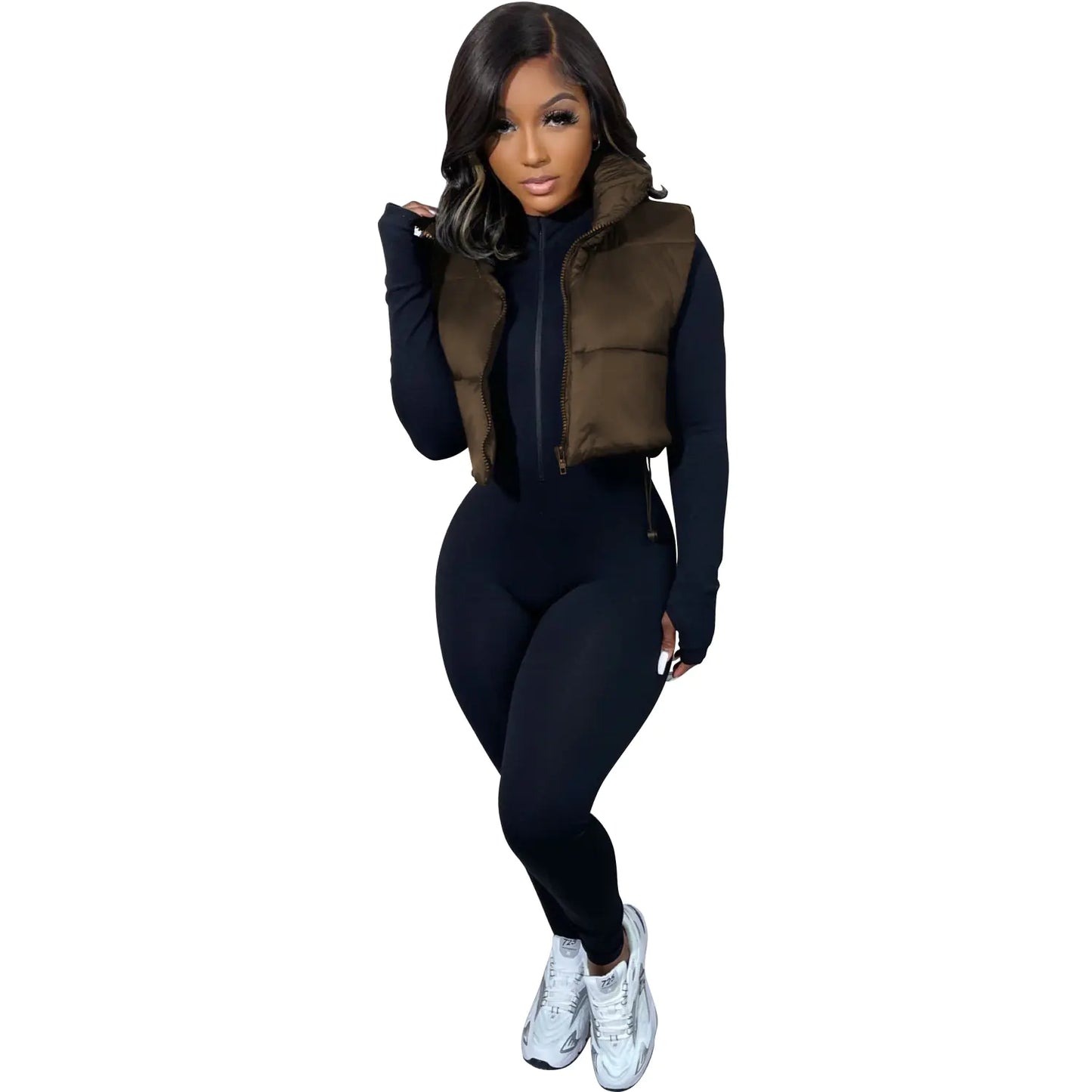 Cotton Sleeveless Vest for Women - Winter Top Coat