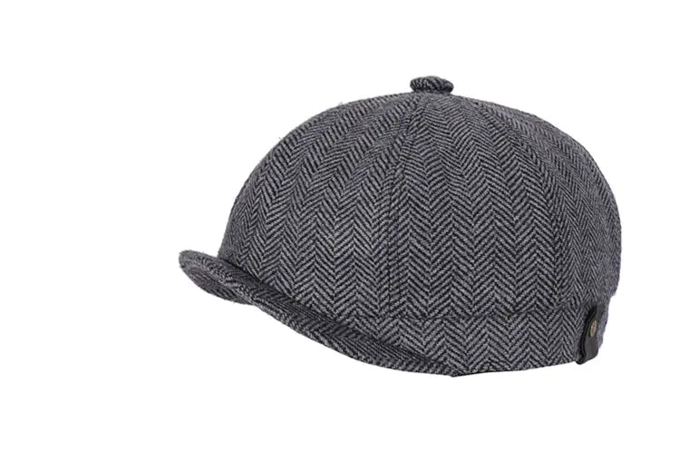 Beret Octagonal Hat for Men and Women, Winter Wool