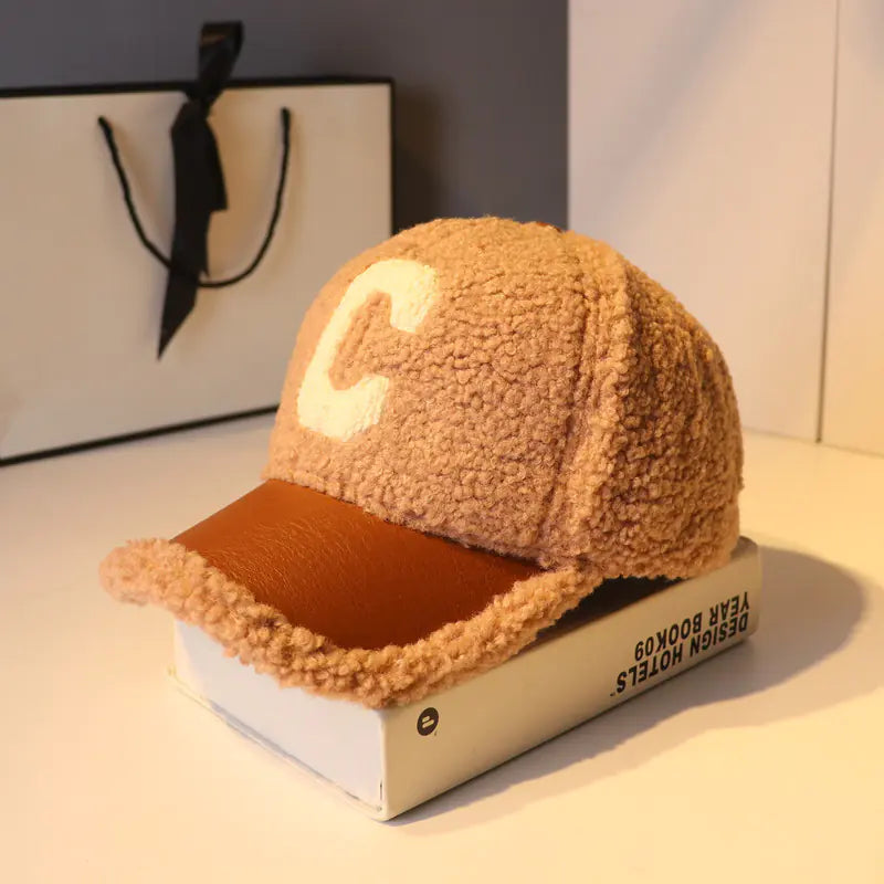 Korean Style Lamb Hair Hat for Women - Autumn/Winter