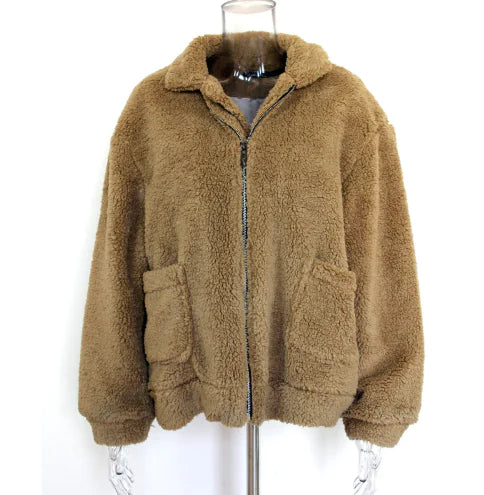 Women's Zip-Up Plush Jacket
