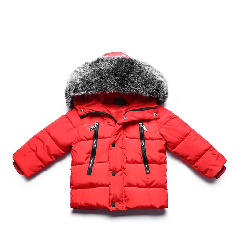 NEW YORKER kids Style  Cotton Jacket with Fur Collar
