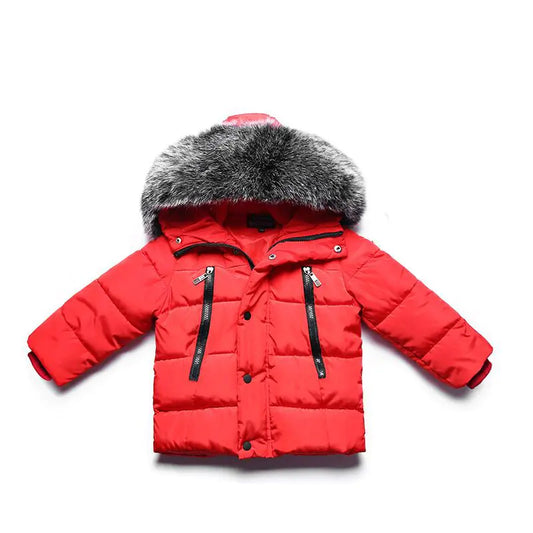 NEW YORKER kids Style  Cotton Jacket with Fur Collar