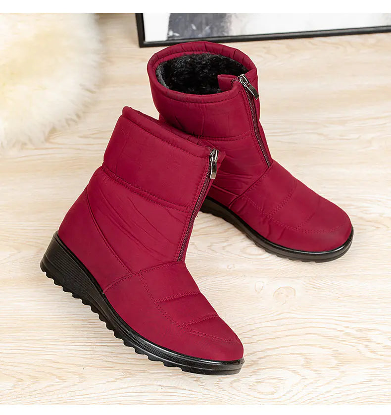 Winter Waterproof Slip-On Boots for Older Women