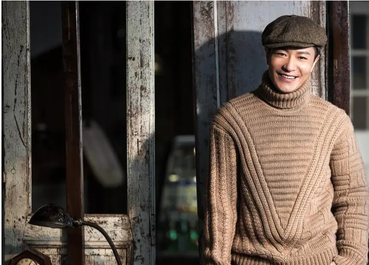 Beret Octagonal Hat for Men and Women, Winter Wool