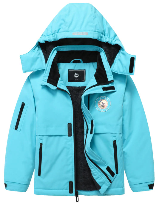 Girls Winter Ski Adventure Jacket with Hood