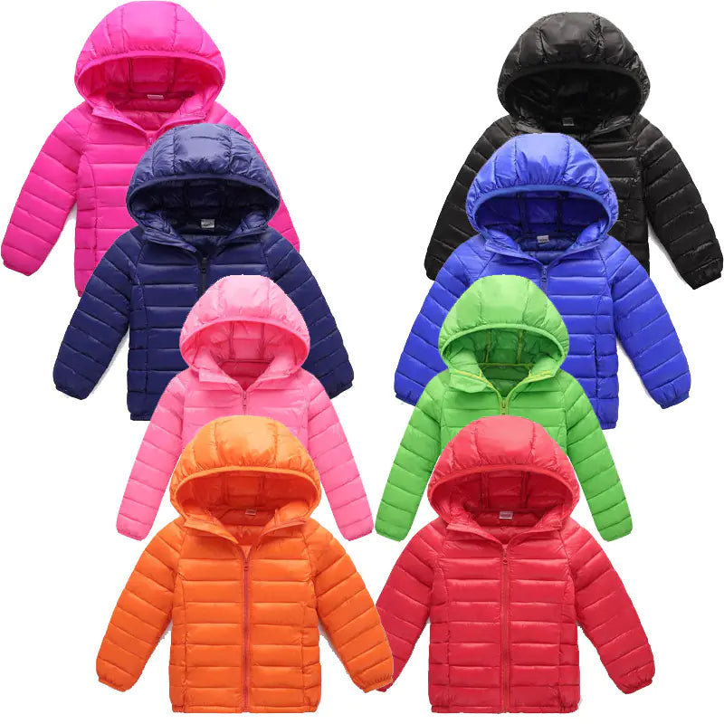 2025 Winter Solid Color Cotton Jacket for Kids