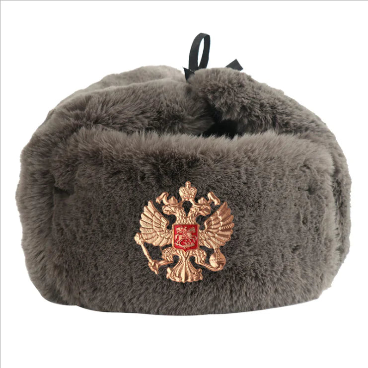 Soviet Emblem Thick Wool Winter Hat for Men and Women