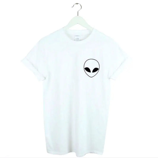 Alien Print Black and White Slim Fit T-Shirt 2020