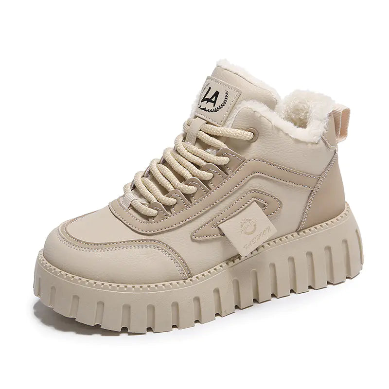 Korean Style Winter High-Top Warm Sneakers for Women