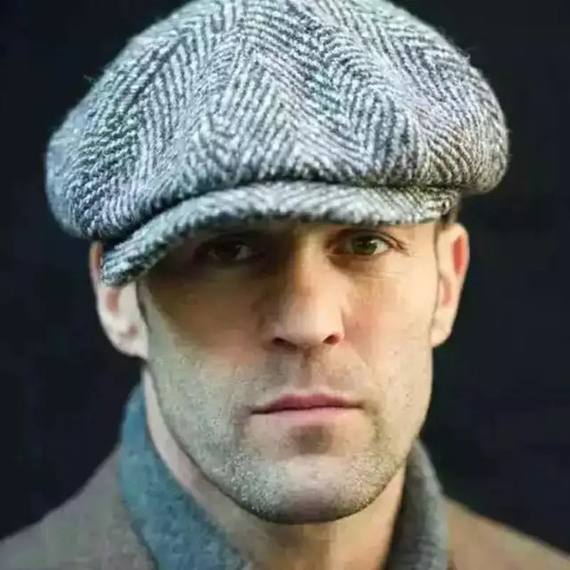 Beret Octagonal Hat for Men and Women, Winter Wool