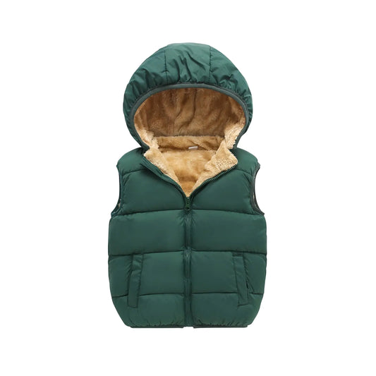 AMIYAN Toddler Padded Vest Winter Puffy Detachable 2 - 3T