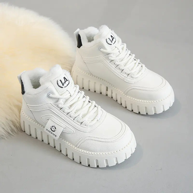 Korean Style Winter High-Top Warm Sneakers for Women