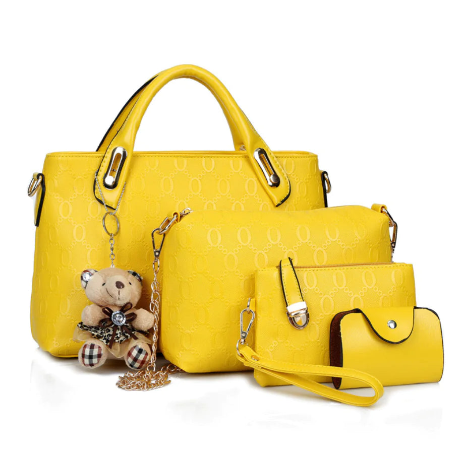 Bear Pendant Mother-Daughter Bag, Tote and Shoulder Bag