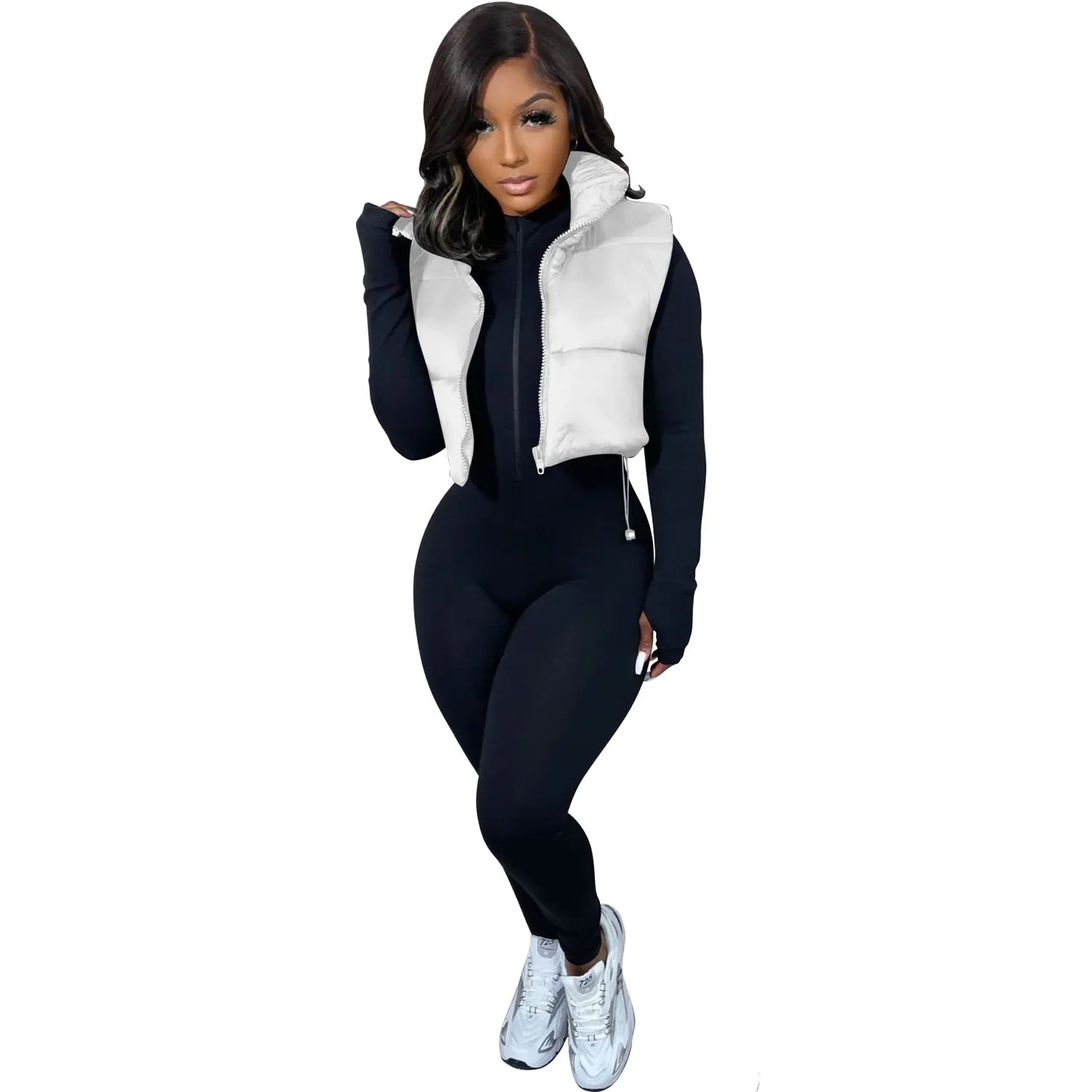 Cotton Sleeveless Vest for Women - Winter Top Coat