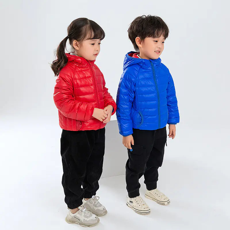 Kids Lightweight Warm Colorblock Down Jacket