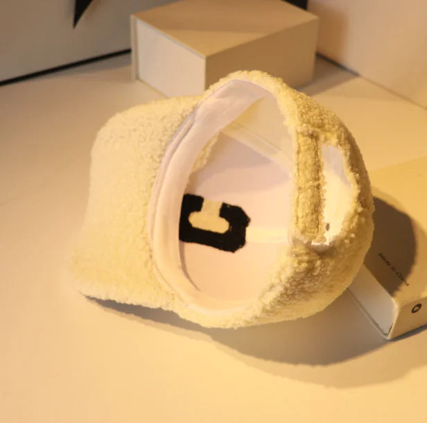 Korean Style Lamb Hair Hat for Women - Autumn/Winter