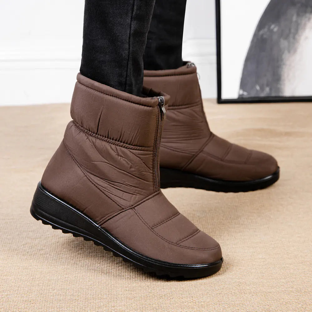 Winter Waterproof Slip-On Boots for Older Women