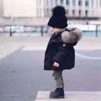 NEW YORKER kids Style  Cotton Jacket with Fur Collar