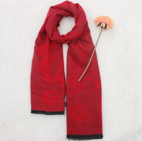 Red Scarf for Men and Women - Warm Winter Accessory