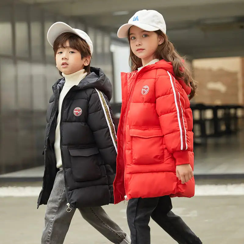 Thick Hooded Duck Down Jacket for Kids