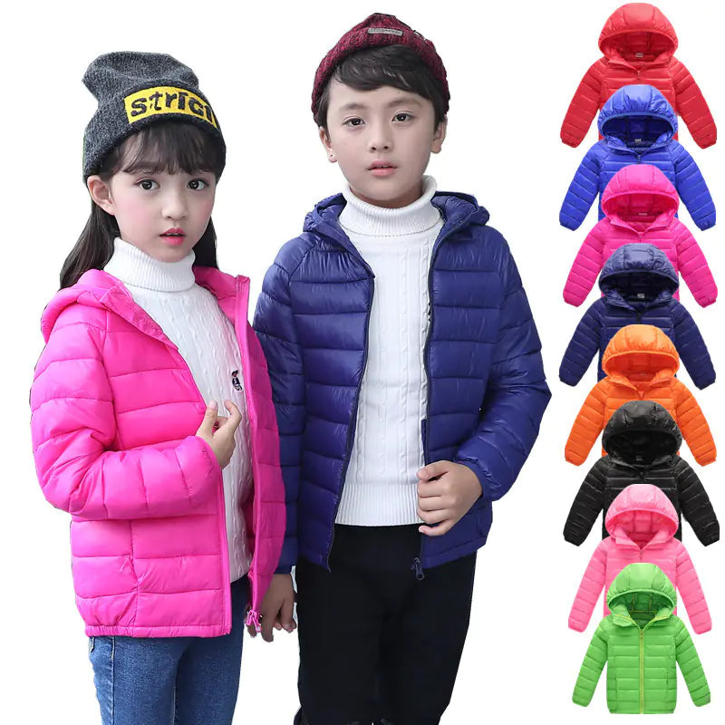 2025 Winter Solid Color Cotton Jacket for Kids