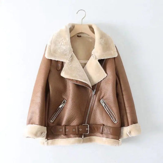 Winter Fashion Thick Faux Fur Long Sleeve Coat for Women