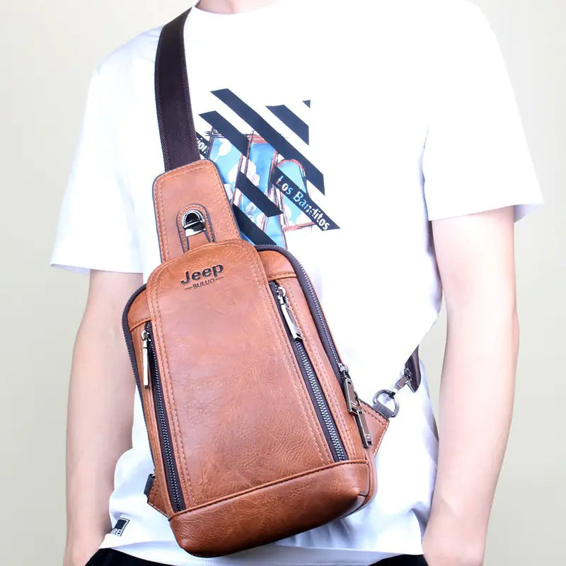 Men's Retro Crossbody Bag - Outdoor Travel Sling Bag