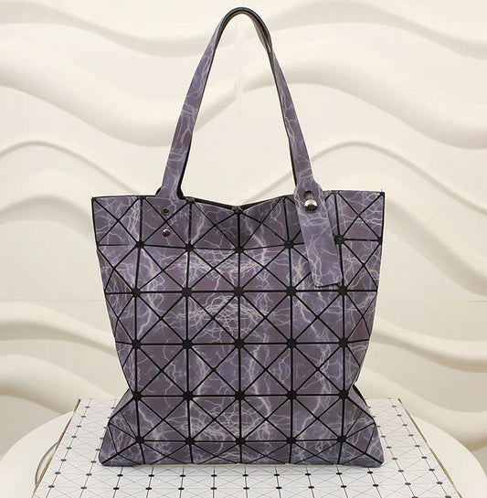 Geometric Diamond Shoulder Bag - Fashionable Tote Bag