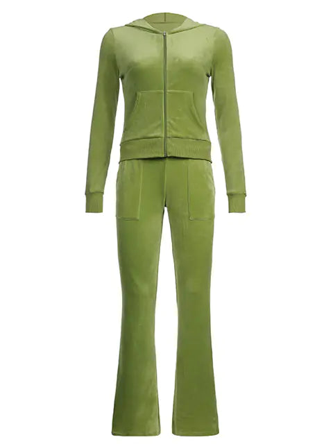 Casual Velvet Winter Jacket for Women with Hood