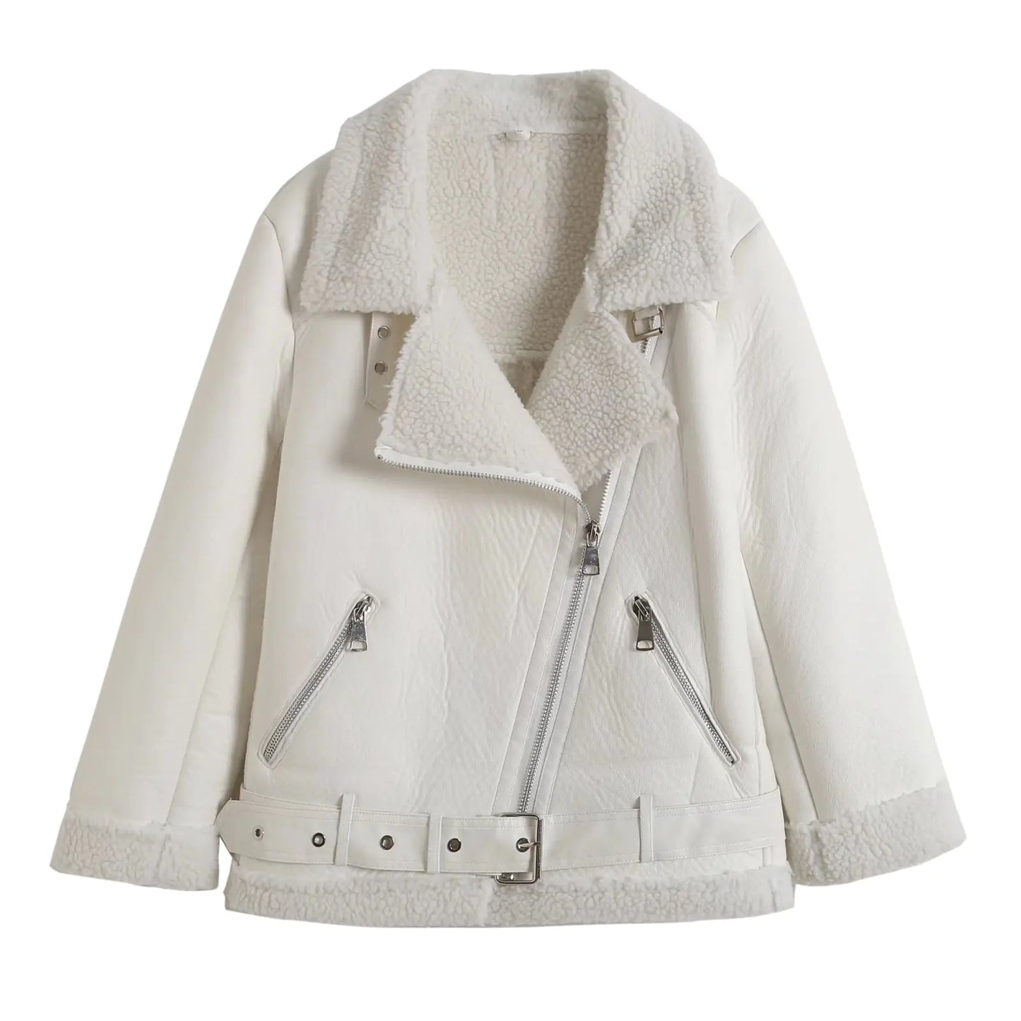 Winter Fashion Thick Faux Fur Long Sleeve Coat for Women