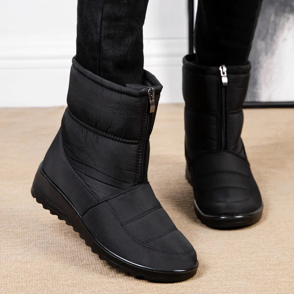 Winter Waterproof Slip-On Boots for Older Women