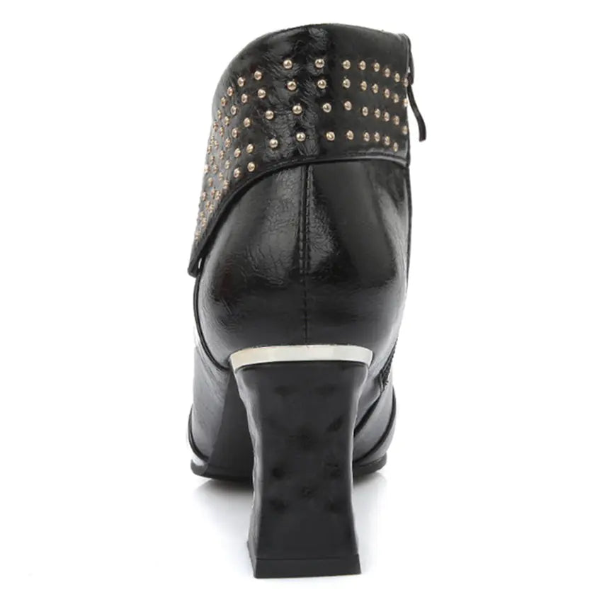 Winter High Heel Ankle Boots for Women (Sizes 40-48)