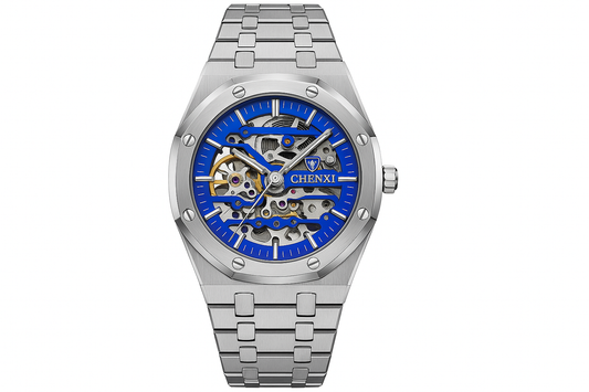 Professional product photo of stainless steel automatic watch