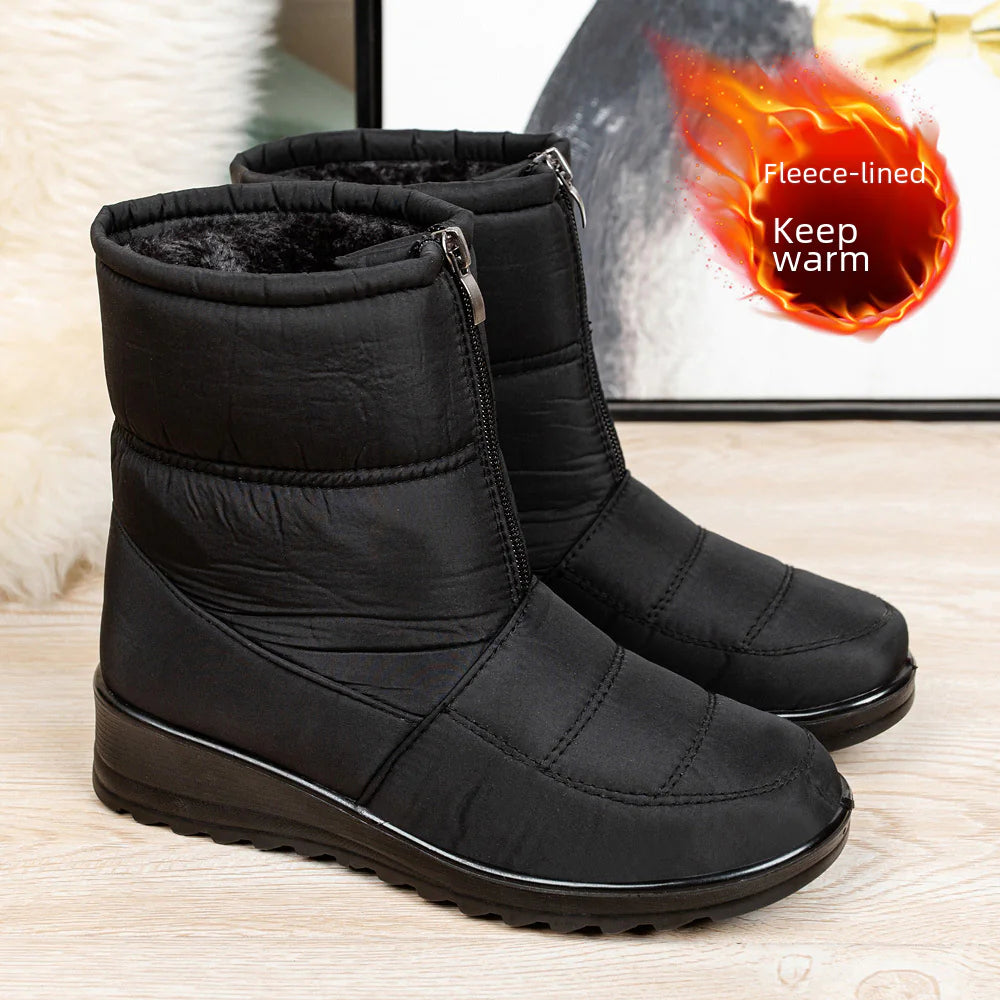 Winter Waterproof Slip-On Boots for Older Women