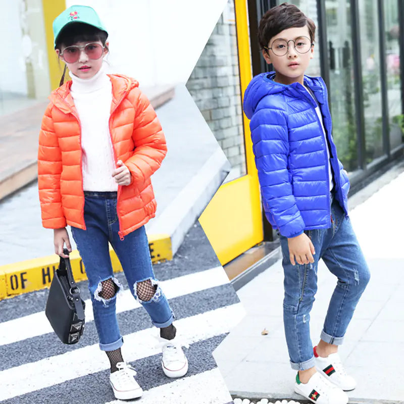2025 Winter Solid Color Cotton Jacket for Kids