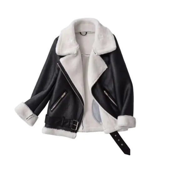 Winter Fashion Thick Faux Fur Long Sleeve Coat for Women