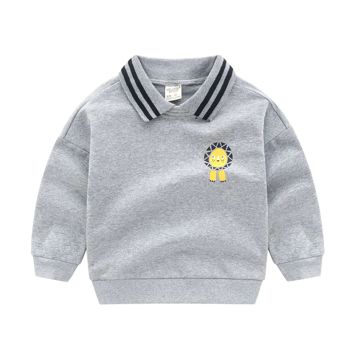 Striped Cartoon Pullover Jacket for Kids